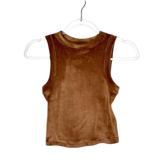 Skims | Velour Crop Tank and Wide Leg Pants Set in Sienna XS - Picture 3 of 12